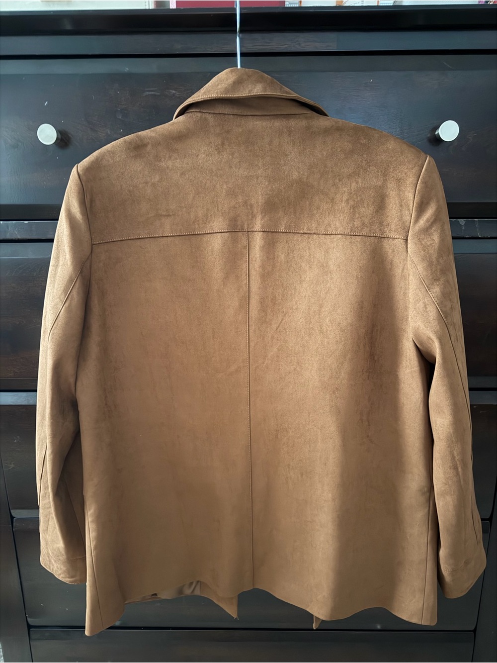 Commense Chestnut Suede-Look Blazer Jacket - Picture 3 of 3